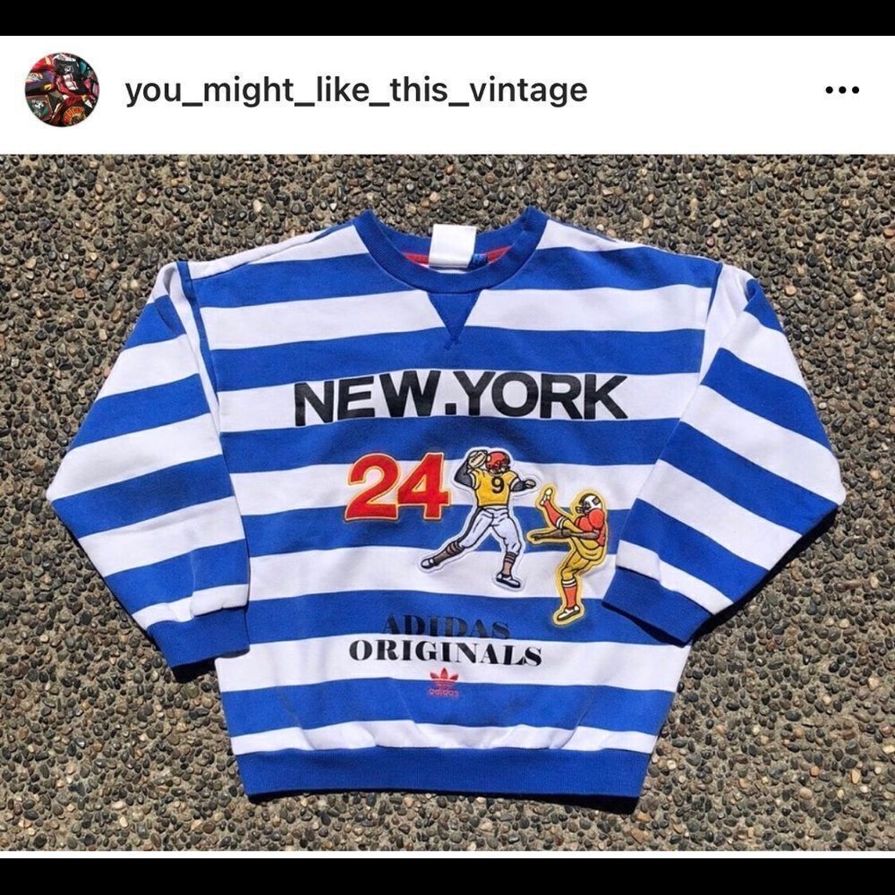 Vintage adidas originals football sweatshirt nfl giants colors